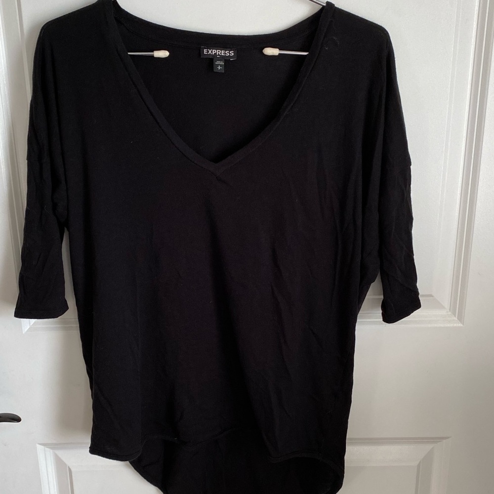 Black Express mid length sleeve shirt sz SM